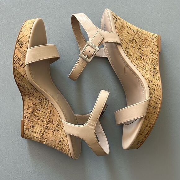 Charles by Charles David Cork Wedge Sandals Size 11M - Picture 7 of 11